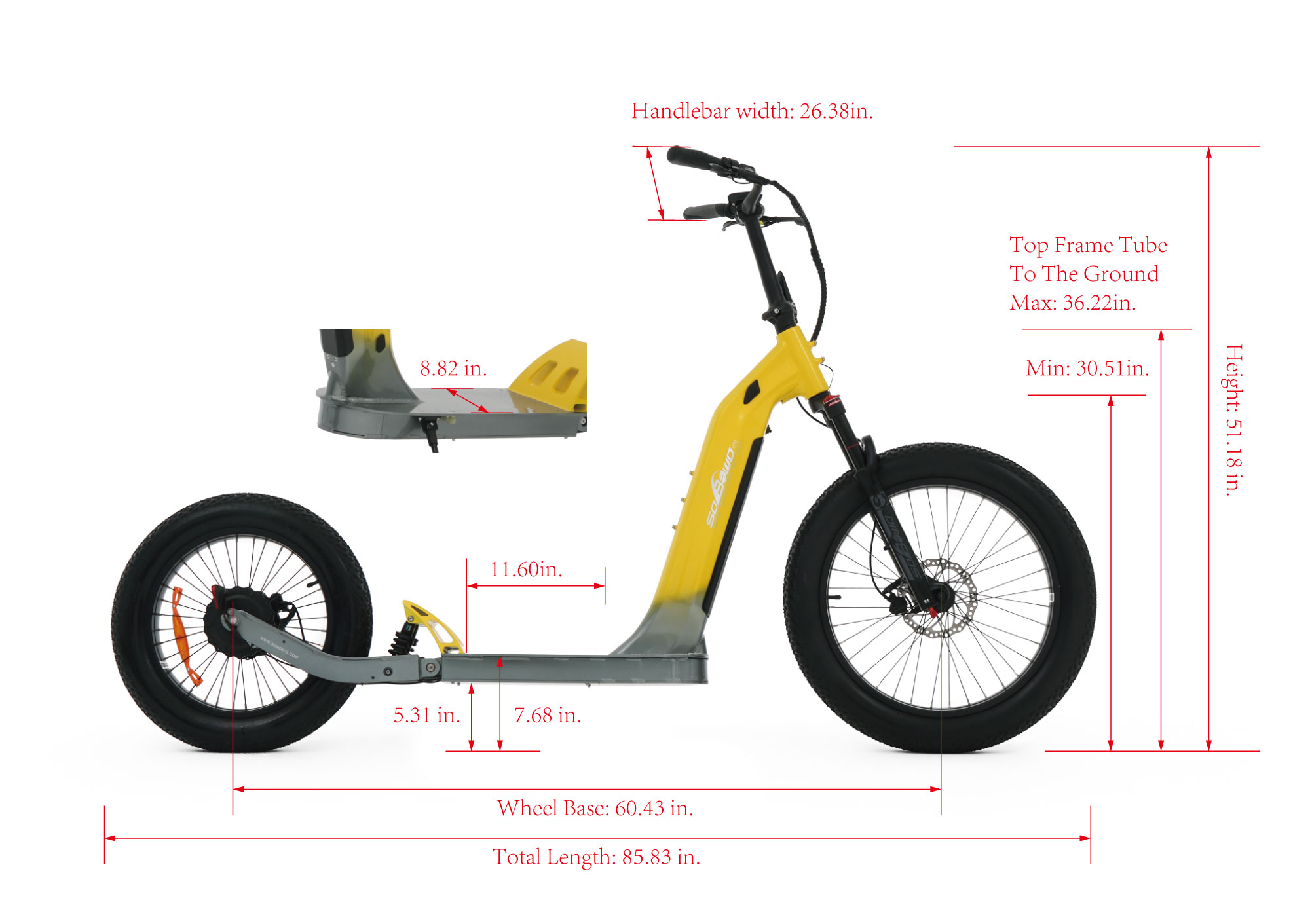 x7 electric scooter sizing
